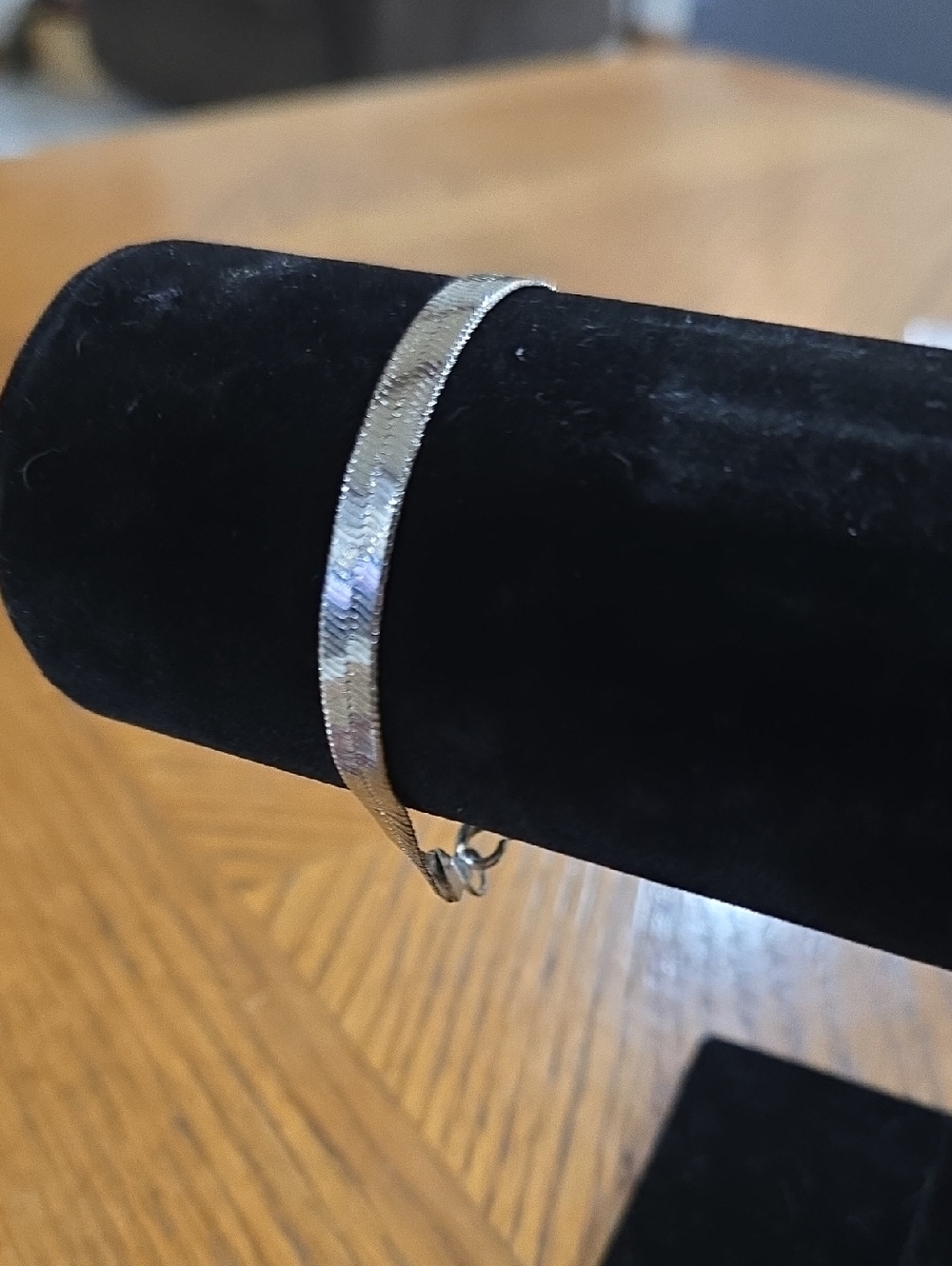 Silver Flat Herringbone Bracelet